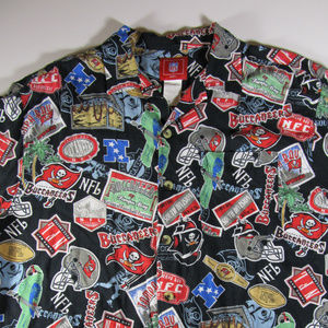 NFL TAMPA BAY BUCCANEERS HAWAIIAN BUTTON UP SHIRT